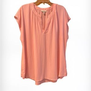 Roz & Ali Light Pink Short Sleeve Blouse Size 2 XL